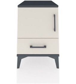 Resim Kronos Komodin 2 Raflı Tek Çekmeceli Tek Kapaklı 44x59x64 Ant... Antrasit 