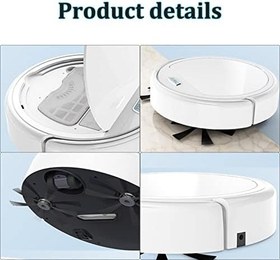 Resim Akıllı Robot Süpürge, ABS Robot Süpürge, USB Şarjlı Robot Süpürge, 2 Yan Süpürge Döner Fırçalı Kendi Kendini Temizleyen Elektrikli Süpürge, Ev, Ofis İçin Robot Süpürge 