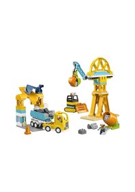 Resim LEGO® DUPLO® Kasabası 3'ü 1 Arada İnşaat Sahası ve Araçları 10476 -3 Yaş ve Üzeri Çocuklar için Figür İçeren Yapım Seti (84 Parça) 