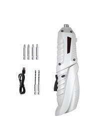 Resim Kosona "3.6v Şarjlı Çok Fonksiyonlu Elektrikli Tornavida Seti - 6 Parça, Led Aydınlatmalı, Usb Şarj" 