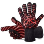 Resim Trendooze 932 F Isıya Dayanıklı Fırın Eldivenleri, Barbekü Tencere Altlığı, Örümcek Adam Desenli Eldiven 