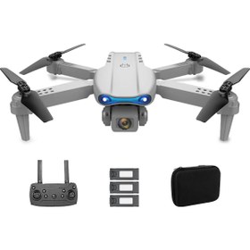 Resim GÜMRÜK BEY E99 Pro Fırçasız Motor HD Kalite Kamera Katlanabilir RC Quadcopter Drone Taşıma Çantası + 2 Batarya 