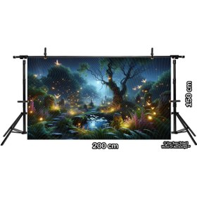 Resim Venspor Peri Masalı Bahçesi Arkaplan 200x150cm Fon Duvar Örtüsü 