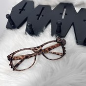 Resim 1 adet Merhaba Kitty Leopar Baskılı Dekoratif Gözlük Çerçevesi - Sevimli Vintage Y2K Stili, Lens Gerektirmez, Çiçek Detayları, Seyahat ve Moda Aksesuarları için Mükemmel, Plastik Malzeme, Merhaba Kitty için 