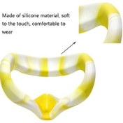 Resim Tongxida Oculus Quest 2 Vr Gözlükler - Silikon Göz Kapakları, Ter Önleyici, Beyaz Sarı 