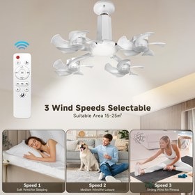 Resim 16, 35.56cm Yeni Drone Tavan Fanı Işık ve Uzaktan Kumanda ile, 40W 4 Bıçaklı Tavan Fanı Işık, 3 Rüzgar Hızı 3 Renk Karartma, E26/E27 Taban, Hafıza Fonksiyonu, 2-in-1 Akıllı Tavan Fanı, Sessiz Çalışma, Katlanabilir Tasarım, Uzatılmış Direk Tasarımı Daha Büyük Hava Akışı Restoranlar, Mutfak, Banyo, Yatak Odaları için 