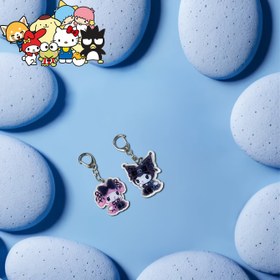 Resim 1 Adet Sevimli Kuromi & My Melody Anime Akrilik Anahtarlık - Çantalar, Sırt Çantaları ve Arabalar İçin Kawaii Peluş Oyuncak Charm - Doğum Günleri, Tatiller ve Özel Günler İçin Mükemmel Hediye, Noel 