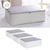 Resim 3'lü Büyük Boy Gri Renk Stuff & Things Baza Altı Hurç Set Ocean Home Textile