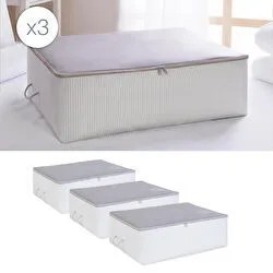 Resim 3'lü Büyük Boy Gri Renk Stuff & Things Baza Altı Hurç Set 