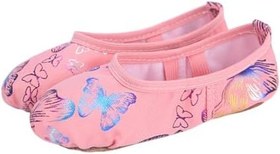 Resim GALPADA 2 Çocuk Dans Ayakkabıları Dans Topukluları Tek Bale Ayakkabıları Tek Bale Ayakkabısı Modern Dans Ayakkabıları Çocuk Bale Ayakkabıları Tabanı Bronzlaşma Düz Ayakkabılar 