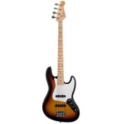 Resim Kozmos KJB-ALDJJ-GMN-3TS Jazz Bass Akçaağaç Klavye Sunburst Bas Gitar 