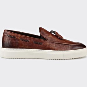 Resim Elle Shoes Taba Deri Erkek Loafer 