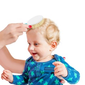Resim BabyJem Doğal Kıl Fırça Tarak Seti Gri - Gri / STD 