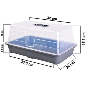 Resim Omnipazar So-fyt2 Fide Yetiştirme Fanusu Takımı 4.1 Litre 33.5 Cm No 2 Antrasit 