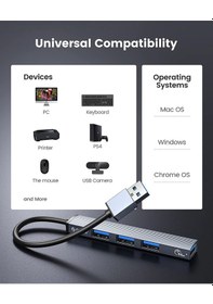 Resim Orico AH-A13-GY USB-A to USB 3.0 Alüminyum Alaşım 4 Portlu Çoklayıcı HUB 