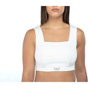 Resim Wiawi Kadın Kalın Askılı Spor Sütyeni Atlet Esnek Crop Top - Unique Beyaz 