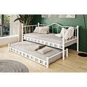 Resim ARGİMO Kamelya Yavrulu Daybed Sedir Karyola Beyaz 