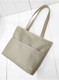 Resim JANJAN Kadın Koyubej Spor Kol Çantası 35x40cm (FERMUARLI) 