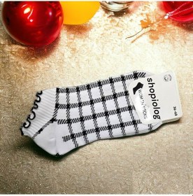 Resim Shopiolog Sevimli Marul Desenli Bilek Çorabı Desen2 Beyaz - Siyah 