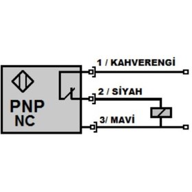 Resim Mefa İks-p40ta-pk ,kübik/3mm Pnp-nc Ayar+iptal 3-kablo İplik Sensör 