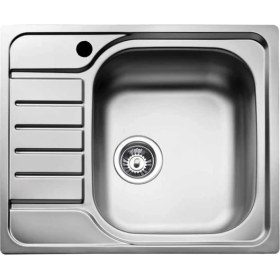 Resim Teka Paslanmaz Çelik 1b ½ D 580.500 Sol Evye 