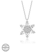 Resim Swarovski Taşlı Gümüş Kartanesi Kolye 