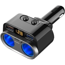 Resim Leezsing 150w Çift Usb Hızlı Şarj Cihazı - Qc3.0/pd Destekli, Voltaj Göstergeli Araç Şarj Aleti 