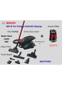 Resim Bosch Serie 8 800 Watt Toz Torbasız Elektrikli Süpürge+Arzum Okkantürk Kahve Makinesi Hediye 