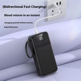 Resim Enshall 30.000 mAh Linkage 22.5W Hızlı Şarj Destekli Dahili Kablolu Taşınabilir Batarya Powerbank 