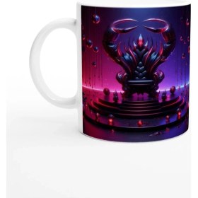 Resim Akrep Burcu Baskılı Kahve Kupası - Galaktik Taht Odası Temalı Vs3 