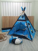 Resim Kızıldereli Çocuk Oyun Çadırı Devrilmeyen Sabitleme Mekanizmalı Galaksi Serisi Mavi 