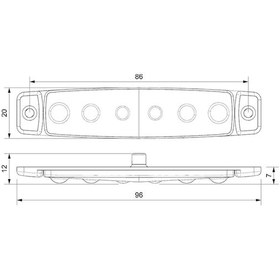 Resim (10 ADET) SARI 6 LEDLİ PARMAK LAMBA 12V-24V 