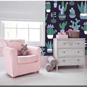 Resim Çocuk Odası Duvar Kaplama Folyosu Kaktüsler 