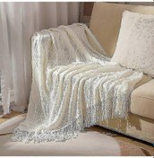 Resim Nordic Örme Battaniye - Yumuşak, Dokulu Ve Sağlam, Avrupa'da Kanepe, Yatak Ve Noel Dekorasyonu İçin 150x230 Cm Cl-krem Beyaz 