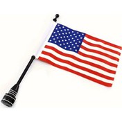 Resim Hightower Siyah Motosiklet Bayrak Direği Ve Bagaj Taşıyıcı - Ayarlanabilir Yükseklik, Sağlam Yapı, Aletsiz Montaj 