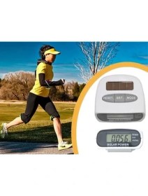 Resim Çerçici Güneş Enerjili Pedometre ve Kalori Ölçer Adımsayar 