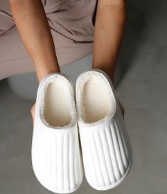 Resim Beyond Unisex Beyaz Homey İçi Yumuşacık Kürklü Su Geçirmez Kışlık Ev Terliği 3cm BYNDHFAY01 - Beyaz / 