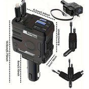 Resim Challenger 66w Hızlı Araç Şarj Cihazı Meka Stili Siyah Type C Usb Portlu 4ü 1 Arada İphone Samsung Uyumlu 