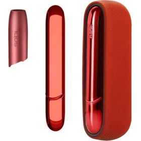 Resim Zigver 3 In 1 Iqos 3.0 Yüksek Kaliteli Kaymaz Silikon Kılıf Iqos 3.0 Duo Koruyucu Kapak Kapı Kapağı Kırmızı 