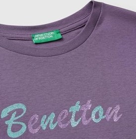 Resim United Colors Of Benetton Erkek Çocuk Kabarık Baskılı Bisiklet Yaka Uzun Kollu T-Shirt 