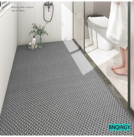 Resim Banyo Duş Havuz- Z Mat Petek Kaydırmaz Pvc Paspas Gri En 90 X1mt 