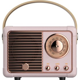 Resim Shenzhen Xin Xin Taşınabilir Mini Retro Hoparlör Radyo - Pembe (Yurt Dışından) 