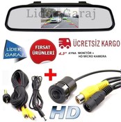 Resim Geri Görüş Kamera Seti 4.3" Monitör+Micro Kamera 