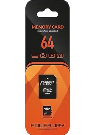 Resim Powerway PWR-64 64 GB Micro SD Class 10 Hafıza Kartı 