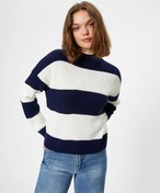 Resim Triko Dik Yaka Uzun Kollu Kazak 