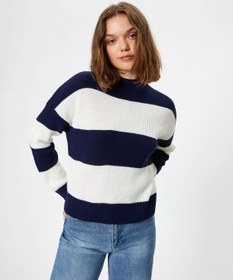 Resim Triko Dik Yaka Uzun Kollu Kazak 