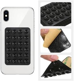 Resim Coverzone Dikdörtgen Vantuzlu Telefon Tutucu Taşınabilir Silikon Yumuşak Telefon Standı Geniş Kullanım Alanı (Mor) 