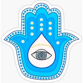 Resim TSC 18CM Nazar Boncuğu Sticker Araba Duvar Yapıştırma Etiket MF24 