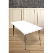 Resim Bambeds Mobilya 60X120 Dekoratif Mutfak Masası Beyaz 