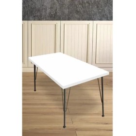 Resim Bambeds Mobilya 60X120 Dekoratif Mutfak Masası Beyaz 